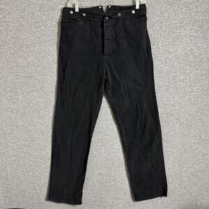 Wah Maker Men's Size 36 Black Straight Leg Saddle Suspender Frontier Pants